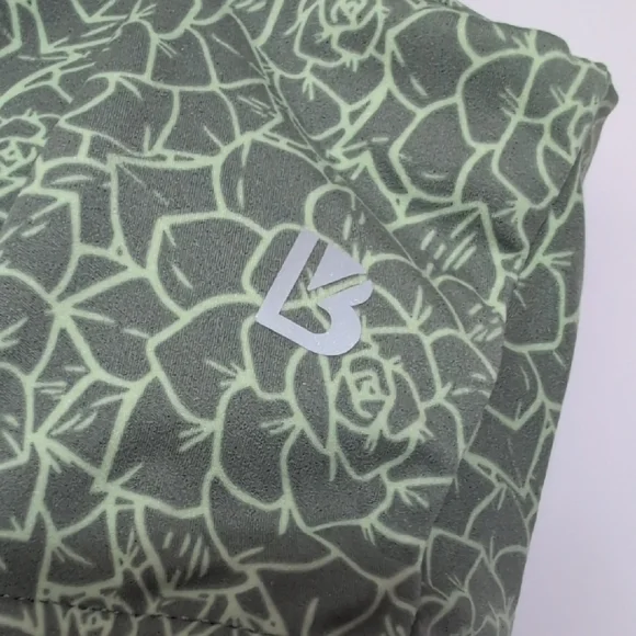 BuffBunny Collection Aloe Sports Bra Eden Green Floral Print Succulent size S - Picture 6 of 10